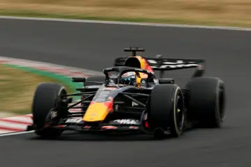Pemandu Red Bull, Max Verstappen, beraksi dalam perlumbaan Formula Satu (F1) Grand Prix Jepun di Litar Suzuka, pada 29 Mac.