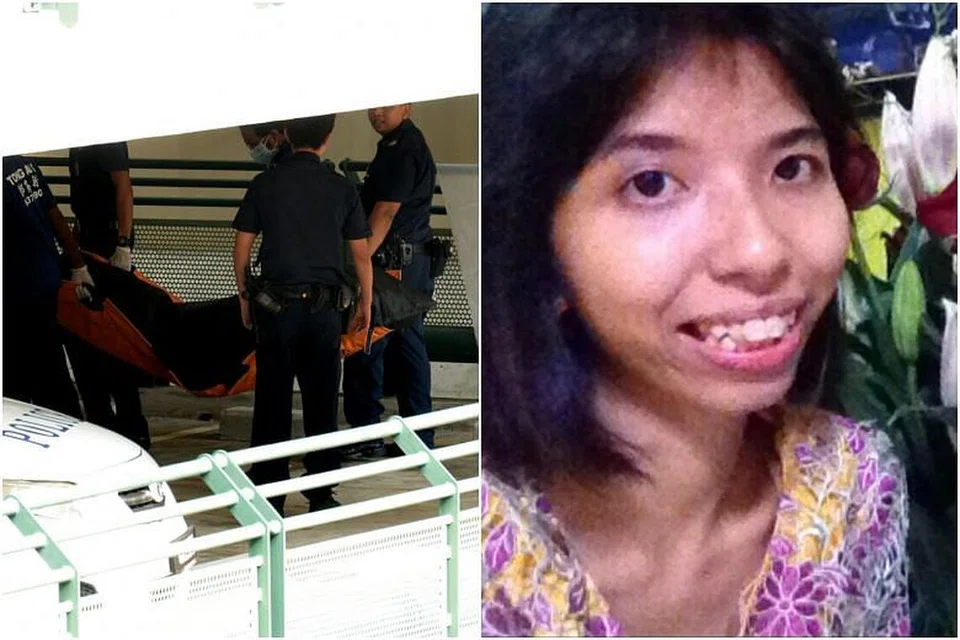 Allahyarhamha Atikah Dolkifli (kanan) telah dihumban keluar dari parapet di Deck 5A sebuah tempat meletak kereta di Toa Payoh Lorong 2 pada malam 31 Ogos 2015. FOTO: LIANHE WANBAO, IHSAN DOLKIFLI SHARIFF