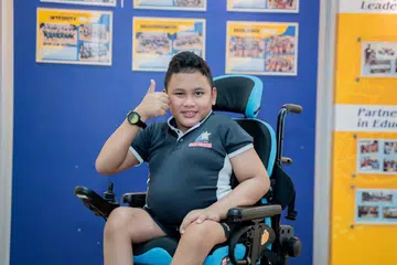 Mohammad Ridhwan Mohammad Fadli, murid Sekolah Rendah North View lulus Peperiksaan Tamat Sekolah Rendah (PSLE) 2024.