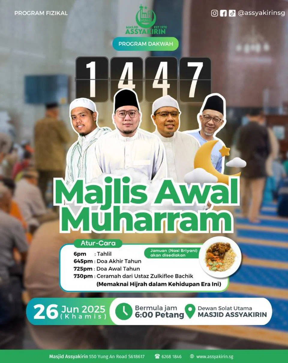 Sambutan awal Muharam di Masjid Assyakirin.