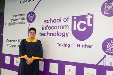 CEBURI BIDANG DIMINATI: Encik Arash Nur Iman Mohd Ali Shaifuddin merupakan antara pelajar Politeknik Ngee Ann yang tamat pengajian pada 8 Mei. Beliau memperolehi Diploma Teknologi Maklumat dengan Gred Mata Purata (GPA) sempurna 4.0.