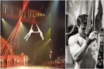 BERPENGALAMAN: Encik Yann Arnaud merupakan akrobat yang telah tampil dalam rancangan Cirque du Soleil selama 15 tahun dan dianggap sebagai penghibur berpengalaman. - Foto TANGKAP LAYAR TWITTER, INSTAGRAM YANNARNOPHOTO