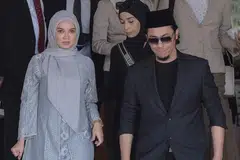 HARAPKAN YANG BAIK: Syamsul Yusof (kanan) berharap bekas isterinya Puteri Sarah Liyana (kiri) bertemu lelaki yang boleh menjaganya dengan baik. 