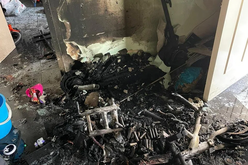 DIJILAT API: Siasatan awal menunjukkan bahawa kebakaran mungkin berpunca daripada bateri dua alat mobiliti peribadi (PMD) yang sedang dicas di ruang tamu.