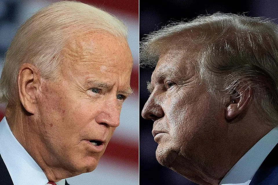 JADI PILIHAN: Encik Joe Biden (kiri) kini mempunyai kelebihan sembilan mata ke atas Presiden Donald Trump menurut satu tinjauan peringkat nasional yang dilakukan The New York Times dan Kolej Siena. - Foto AFP