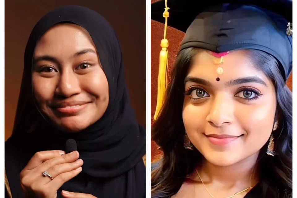 Fatin Nabila Ahmad Zainuddin (kiri) dikecam kerana mencetus trend parodi ‘dekat dengan Fatin’ yang dianggap sesetengah pihak sebagai kurang sesuai memandangkan beliau menjana kandungan keagamaan. (Kanan) Pempengaruh kecantikan dan kata-kata positif, Rajeswary Appahu (Esha), membunuh diri selepas dikatakan dibuli dan diancam dibunuh dalam sesi ‘live’.