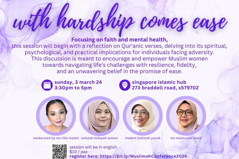 Forum, ‘Dengan Kesulitan Ada Kemudahan,’ sesi terakhir Persidangan Muslimah 2024 akan memberi tumpuan kepada aspek keimanan dan kesihatan mental. 