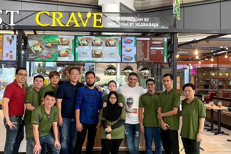 CAWANGAN TERBARU: Hasil usaha sama dengan Pezzo Group itu terlahirlah Crave - The Original Adam Rd Nasi Lemak by Selera Rasa yang kini mempunyai 27 cawangan di serata Singapura. Cawangan ke-27 dibuka di Our Tampines Hub (OTH) baru-baru ini.