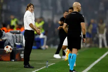 Bekas pemain kelab Sepanyol, Sevilla, Matias Almeyda, mengurus kelab Greece, AEK Athens, semasa perlawanan peringkat kumpulan Liga Europa menentang kelab Perancis, Olympique Marseille, di Marseille, Perancis, pada 26 Oktober 2023.