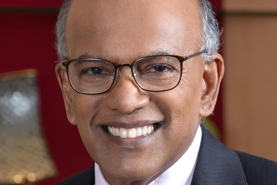Menteri Penyelaras Keselamatan Negara, Encik  K. Shanmugam, yang juga Menteri Ehwal Dalam Negeri.