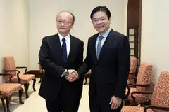 lawrence wong, kanda masato, bank pembangunan asia, singapura 