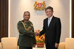 singapura, brunei, pertahanan