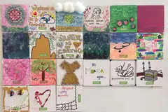 DEMI AMAL: Antara magnet yang dihasilkan sekitar 100 pelajar dan asatizah program aLIVE serta kanak-kanak daripada Kelab Rainbow Singapura yang akan dijual bagi amal September ini sempena sambutan ulang tahun ke-50 Muis.
