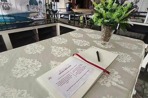buku takziah, ucapan, masjid yusof ishak