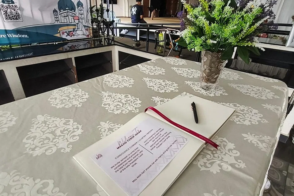 buku takziah, ucapan, masjid yusof ishak