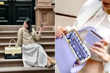 Pengasas Jemma, Cik Joanna Lau (kiri), membina jenamanya selepas pengalaman peribadinya sendiri yang tidak dapat mencari sebuah beg kerja feminin yang kelihatan profesional.