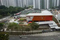 TREK KHAS: Ciri utama The Bricks ialah trek BMX dalam taman berbasikal seluas 7,500 meter persegi, satu-satunya trek seumpama itu di Singapura. 