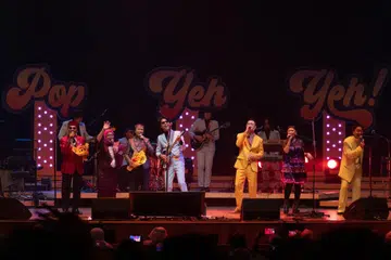 Konsert ‘Hidup Pop Yeh Yeh!’ menggabungkan nostalgia lagu (dari kiri) Datuk L. Ramli, S. Mariam dan Datuk Jeffrydin serta ‘menyengatnya’ lagu kugiran Masdo (dendangan vokalis Ali Sariah). Turut menghiburkan penonton adalah Thaqif, Dalina Jaapar dan Izat Ibrahim.
