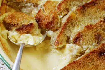 puding roti, mentega 