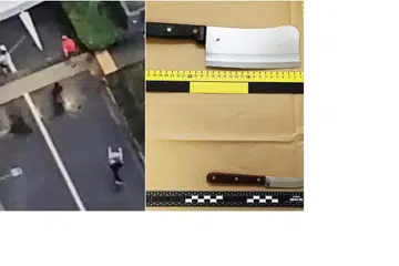 Joseph Lau Jin Hua, 20 tahun, ditahan oleh lima orang awam untuk menghalangnya  daripada mencederakan orang lain sebelum polis tiba.