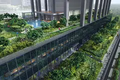 TAMAN LANGIT: Antara ciri utama IOI Central Boulevard Towers yang menarik ialah taman langit seluas 60,000 kaki persegi, dinamakan Central Green, yang akan merangkumi pelbagai kemudahan, seperti trek lari-lari anak sepanjang 200 meter.