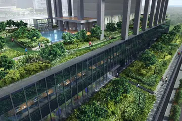 TAMAN LANGIT: Antara ciri utama IOI Central Boulevard Towers yang menarik ialah taman langit seluas 60,000 kaki persegi, dinamakan Central Green, yang akan merangkumi pelbagai kemudahan, seperti trek lari-lari anak sepanjang 200 meter.