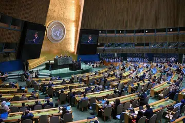 Presiden Perancis, Encik Emmanuel Macron, berucap pada Perbahasan Umum Perhimpunan Agung Pertubuhan Bangsa-Bangsa Bersatu (PBB) ke-81 di New York pada 22 September. Beliau mengkritik tindakan Israel di Gaza dengan menyifatkan penderitaan rakyat Palestin sebagai keadaan yang “memalukan kita semua”, selain mengecam keganasan peneroka Israel di Tebing Barat yang diduduki.