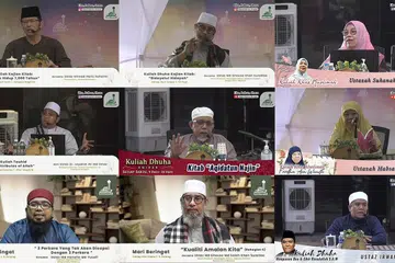 KULIAH DI MASJID DAN DALAM TALIAN: Agar dapat memanfaatkan lebih ramai penonton, pihak Masjid Darul Makmur meneruskan siaran semua kuliah dalam talian walaupun masjid telah dibuka seperti biasa. - Foto-foto MASJID DARUL MAKMUR