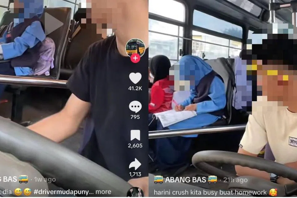 Rakaman paparkan pemandu bas berusia 24 tahun di Johor Bahru merakam penumpang bas yang merupakan murid sekolah rendah.