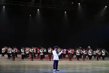 PAMER AKSI: Pancaragam SPF merupakan pancaragam pertama dari Asia yang membuat persembahan di acara Tatu Antarabangsa Royal Nova Scotia.