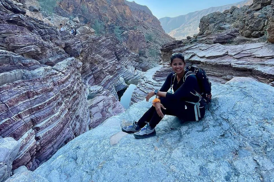 PENGASAS KELAB: Cik Hazleen Ahmad Panayiotou di Wadi Thaena di  Amiriah Arab Bersatu (UAE).