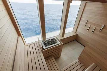 Sauna stim yang ada di kapal peleseran Silver Sea Cruise.