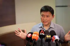 Pengerusi Kumpulan Perhubungan Masyarakat Cina (CCLG), Encik Chee Hong Tat, bercakap di Persekutuan Persatuan Suku Kaum Cina Singapura (SFCCA) di Toa Payoh pada 20 Ogos.