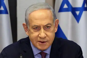 POPULARITI MERUDUM: Hanya 15 peratus rakyat Israel mahu Perdana Menteri Encik Benjamin Netanyahu kekal memegang jawatan selepas perang ke atas Hamas di Gaza tamat.