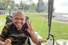 Apabila berkhemah, isteri Encik Mohamamed Hason Mohamed Ramden  akan masak di situ. 