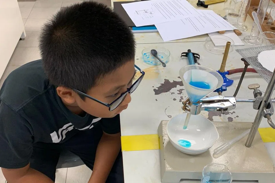 Mohamed Mikail Mohamed Shahrom menyertai bengkel Biologi Pusat Sains Singapura bersama remaja yang bersekolah di rumah, pada umur 10 tahun.