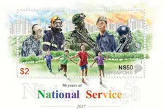 MULA DIJUAL HARI INI: Set setem NS50 meraikan peristiwa penting NS sejak ia diperkenal pada 1967. - Foto SINGPOST