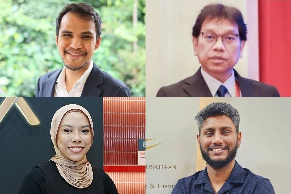 Beberapa perniagaan Melayu/Islam bersikap optimis, namun kekal berhati-hati terhadap prospek 2026. (Dari kiri, atas, ikut putaran jam) Pengasas, The Black Hole Group, Encik Mustaffa Kamal; Pengerusi Eksekutif, Enercon Asia, Encik Azhar Othman; Pengasas dan Ketua Pegawai Eksekutif (CEO), Meka Innovation, Encik Shafiq Ali Mohamed Bashir; dan Pengasas dan CEO, Shortcutx, Cik Miza Nazili Ghazali.