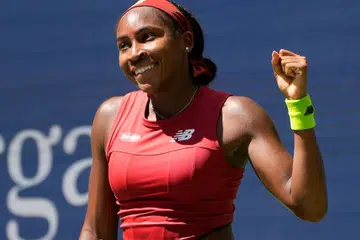 RASA GEMBIRA: Coco Gauff meraikan pencapaian setelah menewaskan Mirra Andreeva dalam kejuaraan Terbuka Amerika Syarikat. 