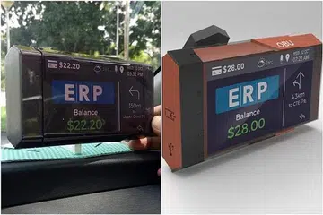 BUKAN GAMBARAN SEBENAR: Menurut Penguasa Pengangkutan Darat (LTA), imej tular di dalam talian yang mendakwa alat bacaan bagi Bayaran Elektronik Jalan Raya (ERP) 'terkini' tidak memberikan gambaran sebenar kerana perincian bagi unit tersebut masih belum muktamad. - Foto FACEBOOK ROADS.SG