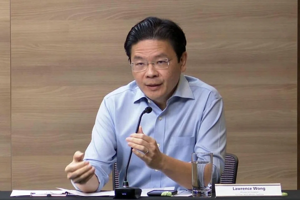 Menteri Pendidikan, Encik Lawrence Wong yang merupakan pengerusi bersama Pasukan Bertindak Berbilang Kementerian (MTF).