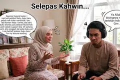wanita banyak berbual, ngomel, berleter