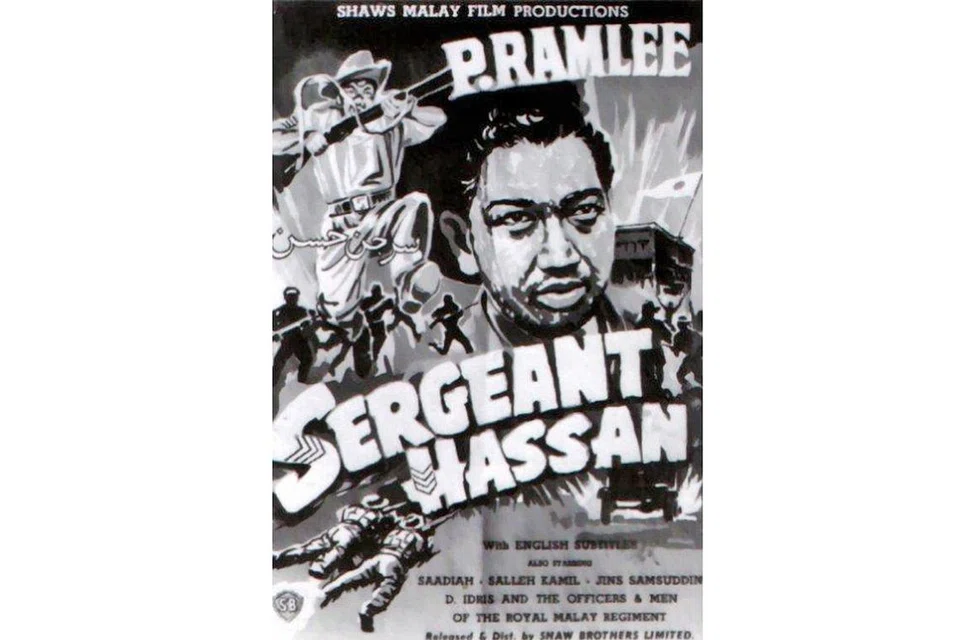 FILEM TERKENAL: 'Sergeant Hassan', filem lakonan dan arahan P.Ramlee, mengisahkan Hassan yang menjadi askar menentang penjajah Jepun. - Foto SHAW MALAY FILM PRODUCTION