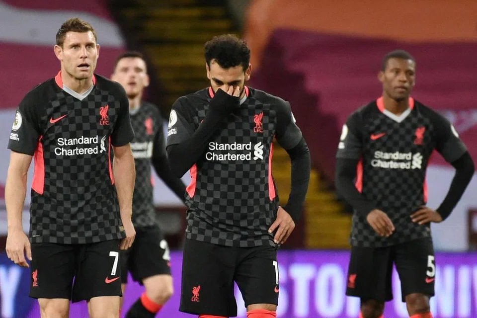 REKOD BURUK: Kekalahan teruk di tangan Aston Villa itu merupakan kali pertama juara bertahan meloloskan tujuh gol dalam satu perlawanan liga sejak Sunderland mengalahkan Arsenal 1-7 pada September 1953. - Foto REUTERS 