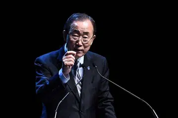 Setiausaha Agung PBB, Encik Ban Ki Moon, semasa di Sidang Puncak Kemanusiaan Dunia pada 24 Mei 2016. 