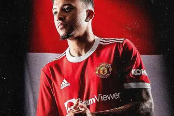 PEMAIN TERMAHAL KEEMPAT MAN U DALAM SEJARAH: Sancho kini tersenarai dalam barisan bintang Man U selepas Paul Pogba, Harry Maguire dan Romelu Lukaku. - Foto INSTAGRAM MANCHESTER UNITED