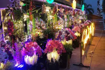 Bila matahari terbenam, lampu lap-lip dihidupkan dan menyerikan suasana di depan rumah Encik Ryan (bukan nama sebenar).