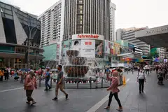 Suasana di kawasan Bukit Bintang di Kuala Lumpur