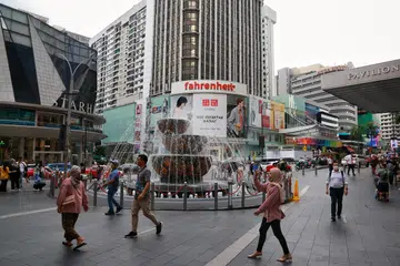 Suasana di kawasan Bukit Bintang di Kuala Lumpur