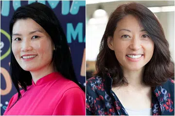 SALUR DANA KEPADA AMAL: Ketua Eksekutif NVPC, Cik Melissa Kwee (kiri), serta ketua eksekutif CXA Group, Cik Rosaline Chow Koo. Kedua-dua pertubuhan bekerjasama untuk menggalak syarikat dan kakitangan mereka mendermakan faedah pekerja yang tidak digunakan kepada badan amal.